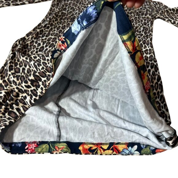 Tommy Bahama Women’s Darcy Cats Meow Shift Dress Large 3/4 Sleeves Animal Print - Picture 7 of 9